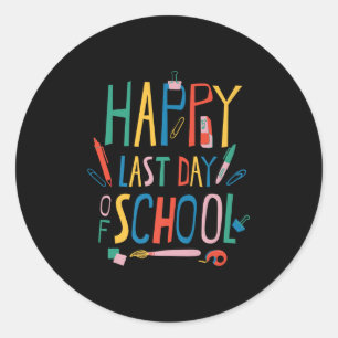 Alles Gute zum letzten Schullehrer Kindergarten Runder Aufkleber