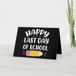 Alles Gute zum letzten Schullehrer und Schüler Dankeskarte
