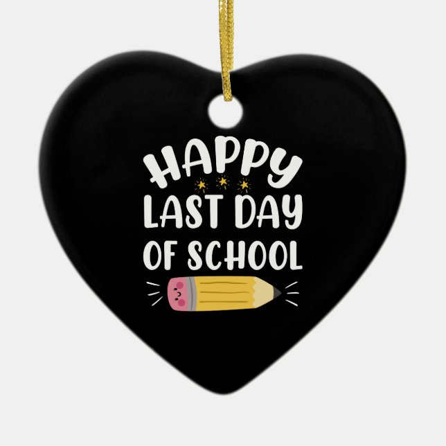 Alles Gute zum letzten Schullehrer und Schüler Keramik Ornament (Vorne)