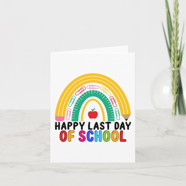 Alles Gute zum letzten Schullehrertag Karte (Vorderseite)