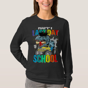 Alles Gute zum letzten Schulmonster Truck Dinosaur T-Shirt