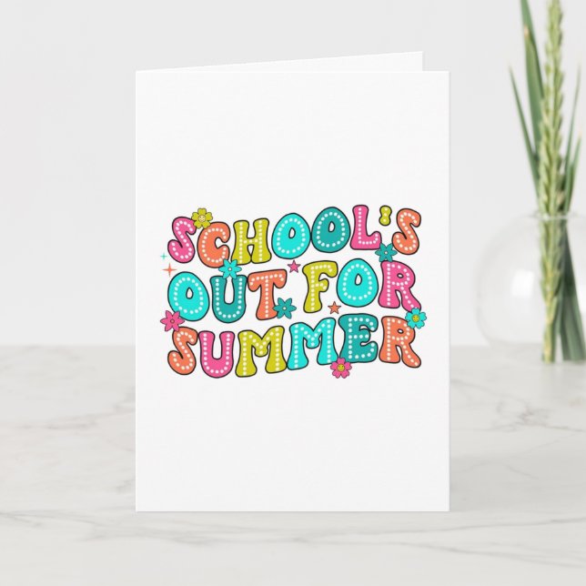 Alles Gute zum letzten Schulsommertag Karte (Vorderseite)
