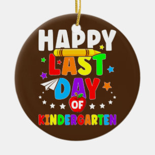 Alles Gute zum letzten Tag des Kindergarten-Abschl Keramik Ornament