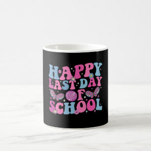 Alles Gute zum letzten Tag Disco Ball Groovy Retro Kaffeetasse