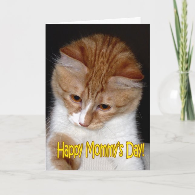 Alles Gute zum Mommy's Day! Kitten Karte (Vorderseite)