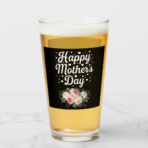 Alles Gute zum Muttertag Cute Floral Mama Oma Ehef Glas