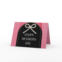 Alles Gute zum Muttertag Karte Pink Gold Schwarz 