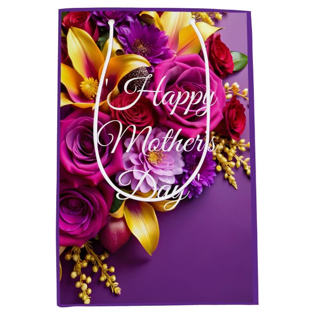 Alles Gute zum Muttertag  Mittlere Geschenktüte (A blooming way to say "Happy Mother's Day")