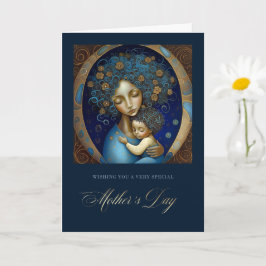 Alles Gute zum Muttertag. Mutter- und Kindermalere Karte