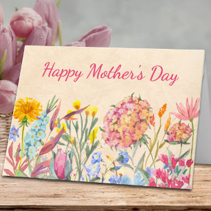 Alles Gute zum Muttertag Oma - Florale Wildblumen Karte