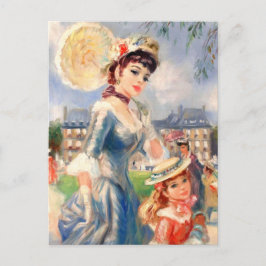 Alles Gute zum Muttertag. Vintage Mutter und Tocht Postkarte