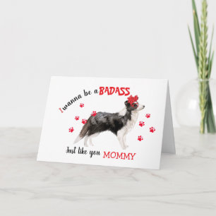 Alles Gute zum Muttertag von Border Collie Hund Karte