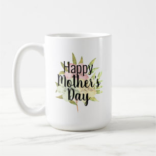 Alles Gute zum Muttertag Wasserfarben Blumen Zitat Kaffeetasse