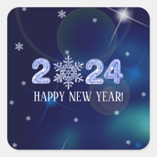 Alles Gute zum neuen Jahr 2022. Geschenk für Snowf Quadratischer Aufkleber