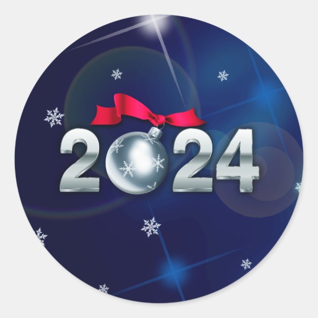 Alles Gute zum neuen Jahr 2022. Holiday Gift Runder Aufkleber (Vorderseite)