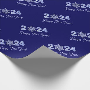 Alles Gute zum neuen Jahr 2022. Schneeflocke Geschenkpapier