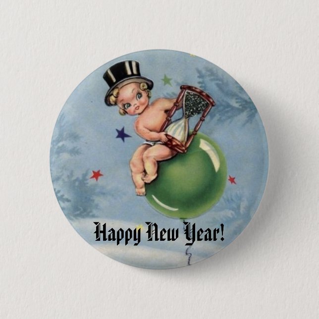 Alles Gute zum neuen Jahr! Button (Vorderseite)