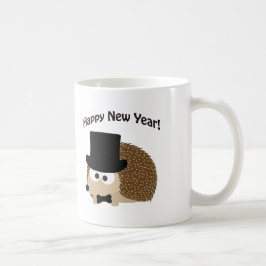 Alles Gute zum neuen Jahr! Dapper Igel Kaffeetasse