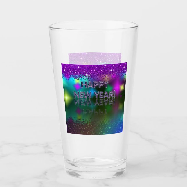 Alles Gute zum neuen Jahr! Darstellung Glas (Vorderseite)