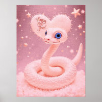 Alles Gute zum neuen Jahr des Schlangenplakats