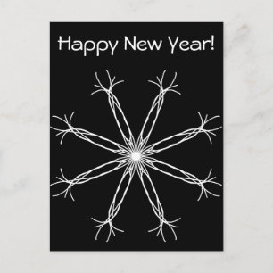 Alles Gute zum neuen Jahr! Kaleidoskop Star Feiertagspostkarte