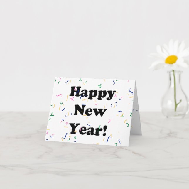 Alles Gute zum neuen Jahr! Konfetti Karte (Kleines Gewächs)