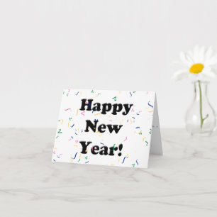 Alles Gute zum neuen Jahr! Konfetti Karte