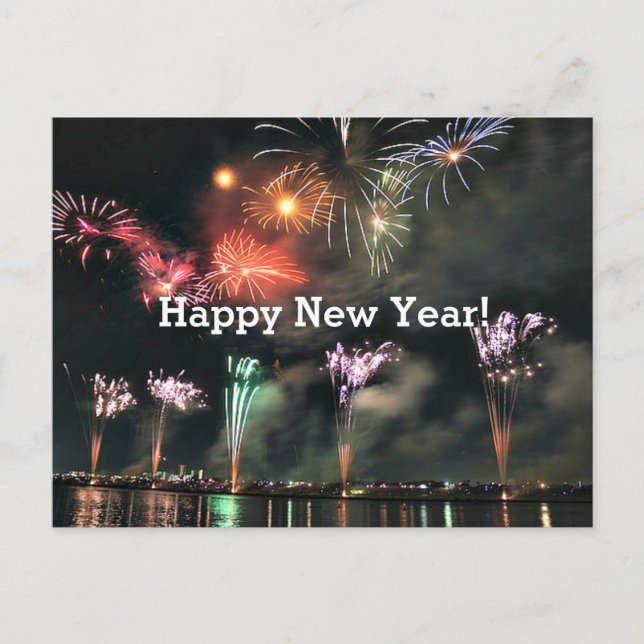 Alles Gute zum neuen Jahr! Postkarte (Vorderseite)