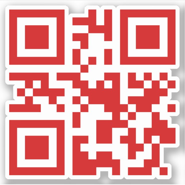 Alles Gute zum neuen Jahr! — QR-Code Aufkleber (Vorderseite)