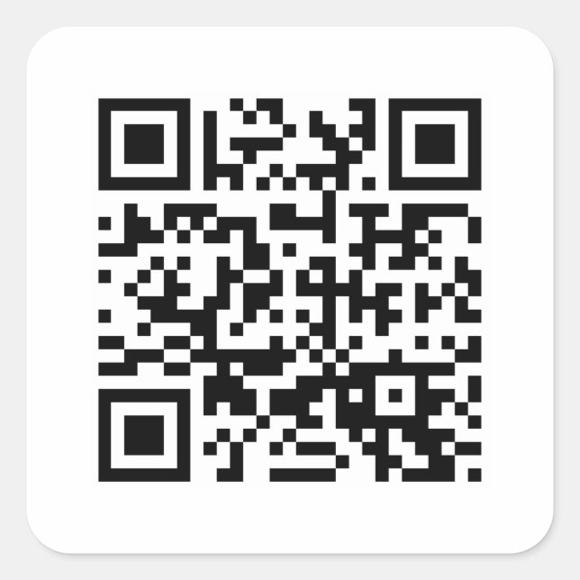 Alles Gute zum neuen Jahr! — QR-Code Quadratischer Aufkleber (Vorderseite)