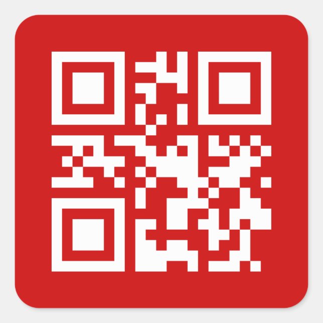 Alles Gute zum neuen Jahr! — QR-Code Quadratischer Aufkleber (Vorderseite)