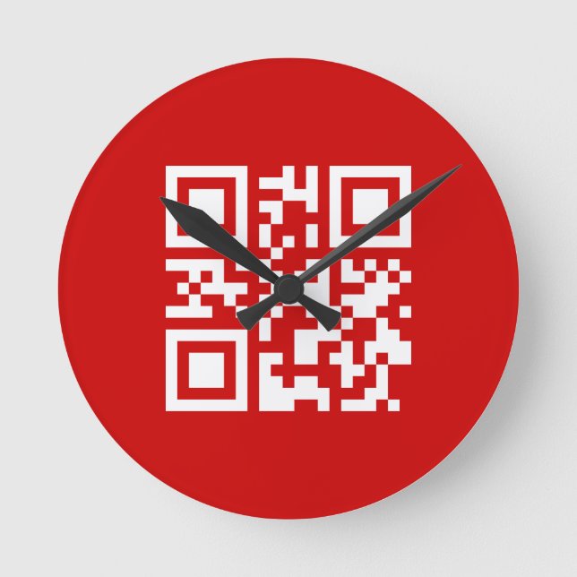 Alles Gute zum Neujahr! — QR-Code Runde Wanduhr (Vorderseite)