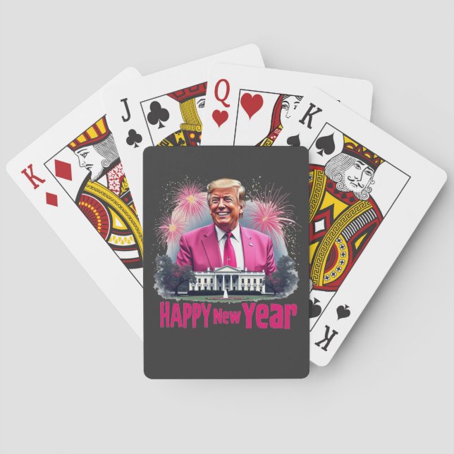 Alles Gute zum Neujahrstag der Amtseinführung Trum Spielkarten (Rückseite)