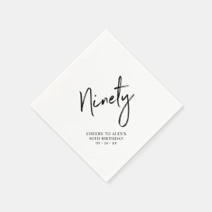 Alles Gute zum Neunzigsten modernen Erwachsenen 90 Serviette