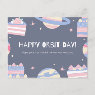 Alles Gute zum Orbit Day! Postkarte