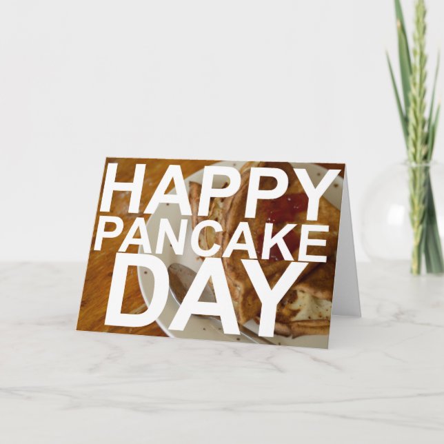 Alles Gute zum Pancake Day! Karte (Vorderseite)