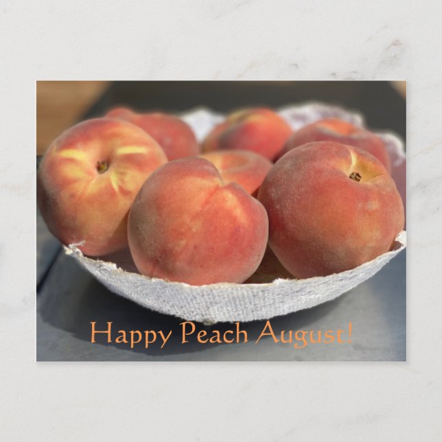 Alles Gute zum Peach August! Postkarte (Vorderseite)
