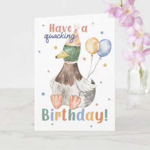Alles Gute zum Quakenden Geburtstag – Lustige Ente Karte