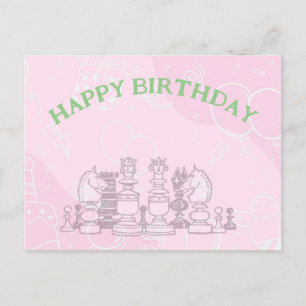 Alles Gute zum Schach-Geburtstag Postkarte