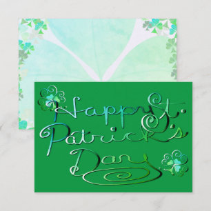 "Alles Gute zum St. Patrick's Day." Handgeschriebe Karte