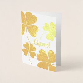 Alles Gute zum St. Patrick's Day. Little Fairy Iri Folienkarte