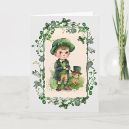 Alles Gute zum St. Patrick's Day. Little Irish Boy Karte