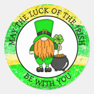 Alles Gute zum St Patrick's Day Niedlich Leprech Runder Aufkleber