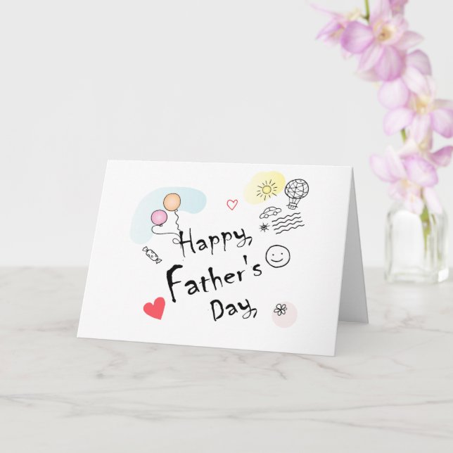 Alles Gute zum Tag des Vaters! Handzeichen Karte (Orchidee)
