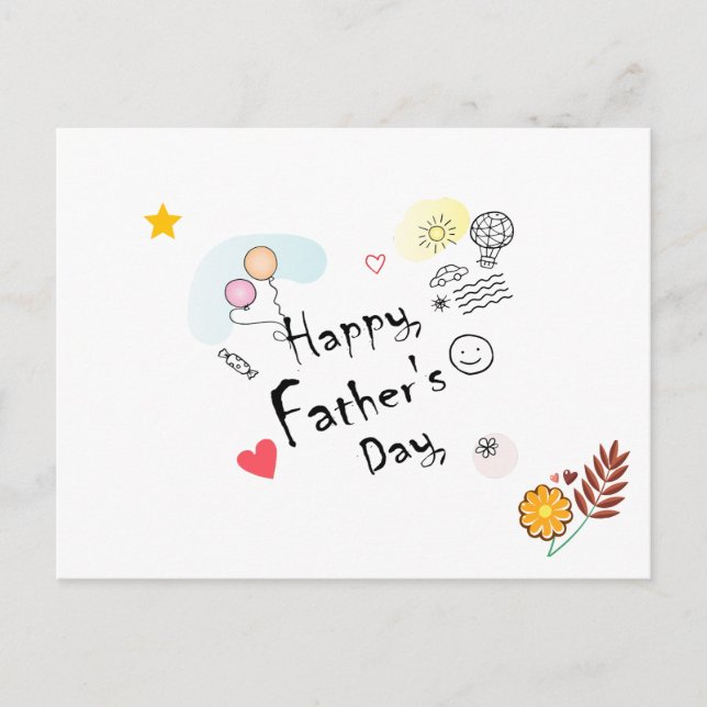 Alles Gute zum Tag des Vaters! Handzeichen Postkarte (Vorderseite)