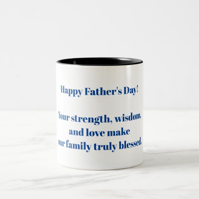 Alles Gute zum Tag des Vaters! Zweifarbige Tasse (Mittel)