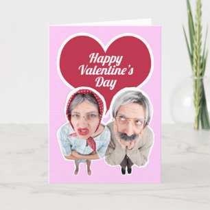 Alles Gute zum Valentinstag altes Paar Humor Feiertagskarte