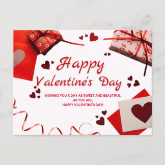 Alles Gute zum Valentinstag - Einen schönen Tag wü Feiertagspostkarte