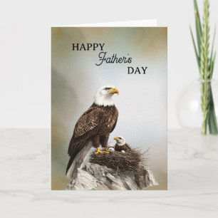 Alles Gute zum Vatertag Adler und Küken Karte