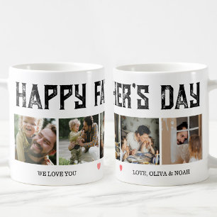 Alles Gute zum Vatertag Benutzerdefinierte 5-Foto- Kaffeetasse